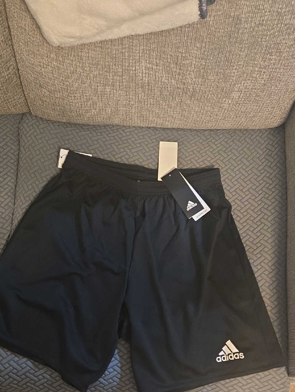 adidas Black Athletic Training Shorts with Logo Aeroready Vollyball